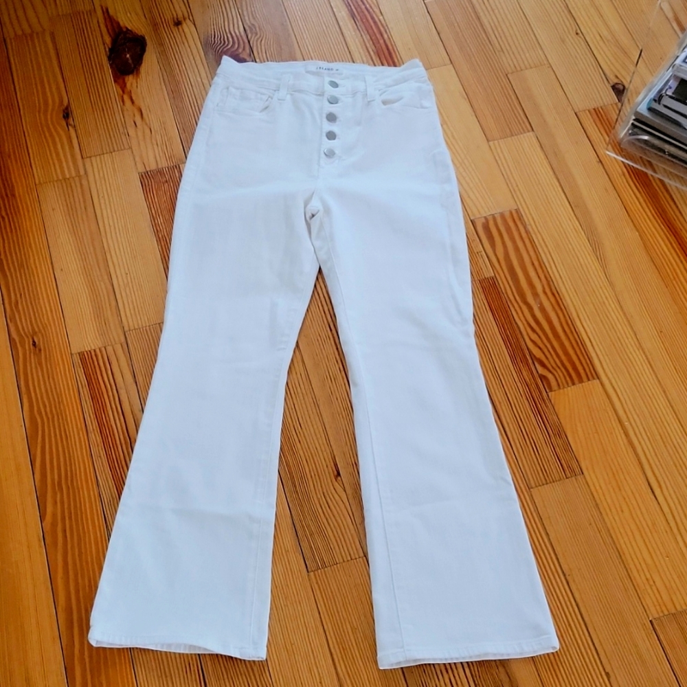 J BRAND white Lillie flair jeans
